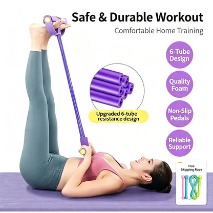 Adjustable Foam Non-Slip Resistance Band for Core and Lower Body Workouts - Portable Strength Training Equipment for Home Fitness