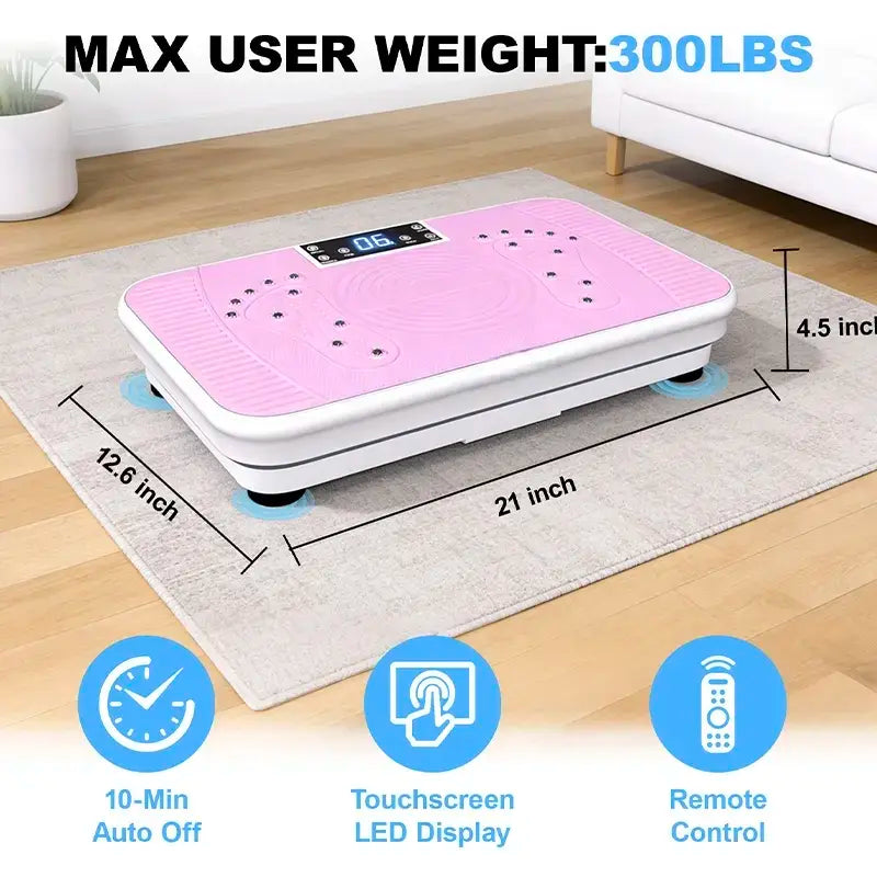 High-Performance Vibration Plate Exercise Machine - Versatile Compact Home Gym Equipment for All Genders with Adjustable Weight Capacity, Three Workout Modes, Remote Control, and Comprehensive Full Body Training for Core and Waist Twisting Exercises