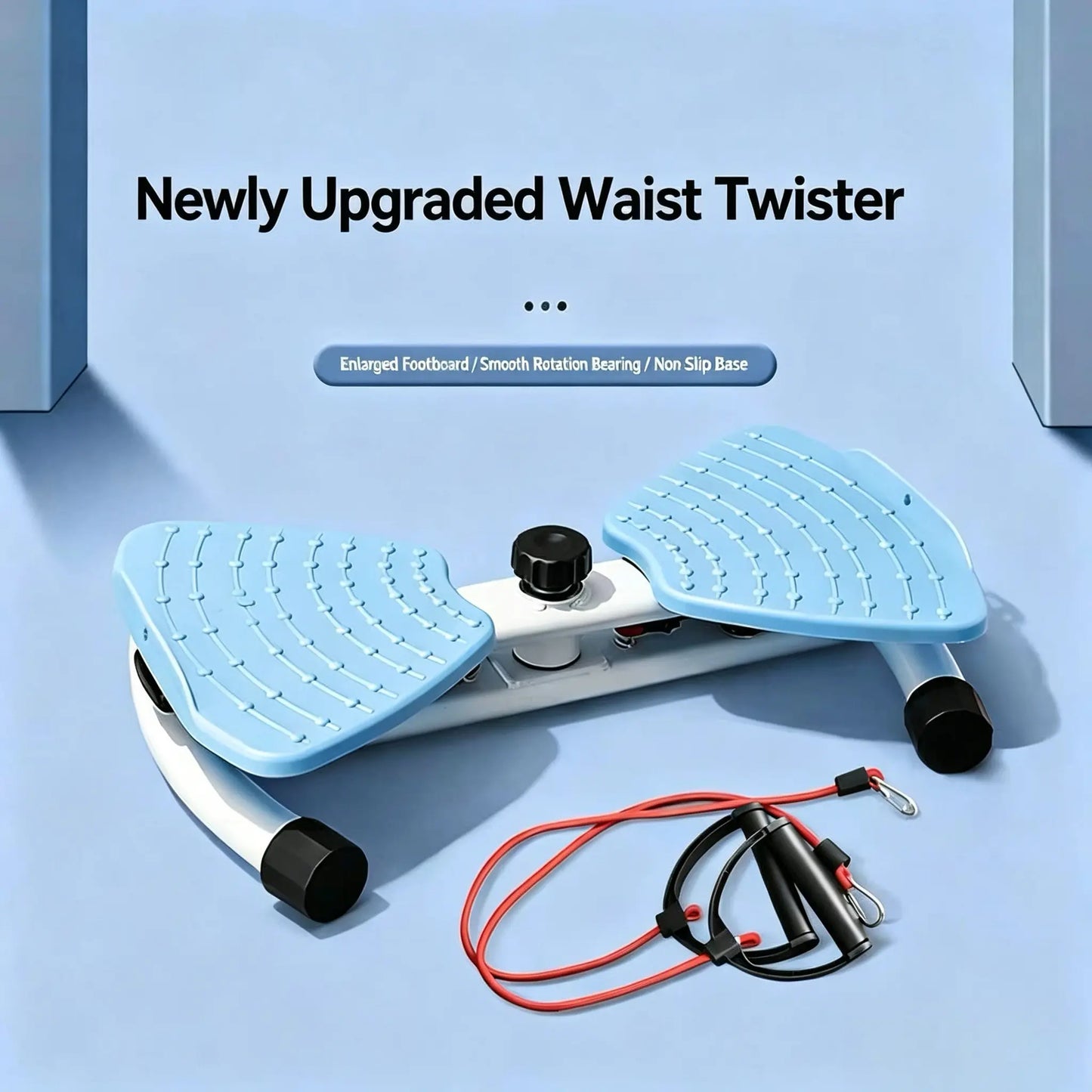 Enhanced Waist Twister Board with Resistance Bands - Core Strengthening Exercise Equipment for Home Fitness and Ab Training