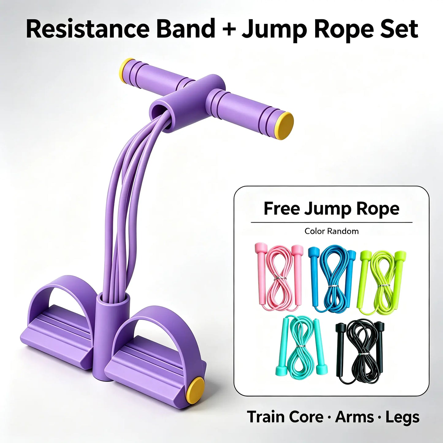 Adjustable Foam Non-Slip Resistance Band for Core and Lower Body Workouts - Portable Strength Training Equipment for Home Fitness