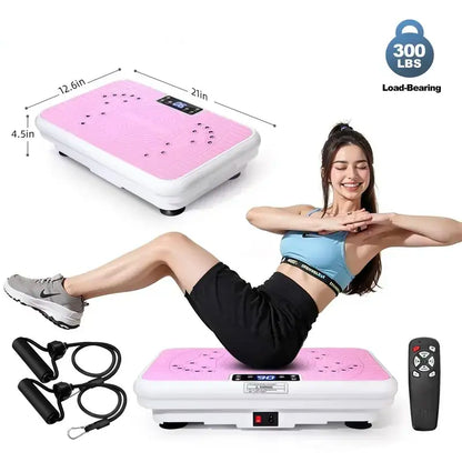 High-Performance Vibration Plate Exercise Machine - Versatile Compact Home Gym Equipment for All Genders with Adjustable Weight Capacity, Three Workout Modes, Remote Control, and Comprehensive Full Body Training for Core and Waist Twisting Exercises