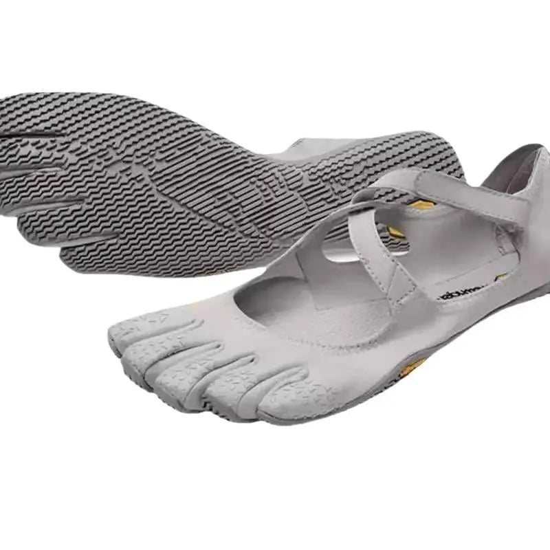 Men's Dance Shoes with 0 Drop Sole, Wide Split Toe Box, Velcro Straps, Non-Slip, Lightweight, Breathable, Flexible, and Comfortable for Gym Training and Indoor Summer Use (Cotton Accents)
