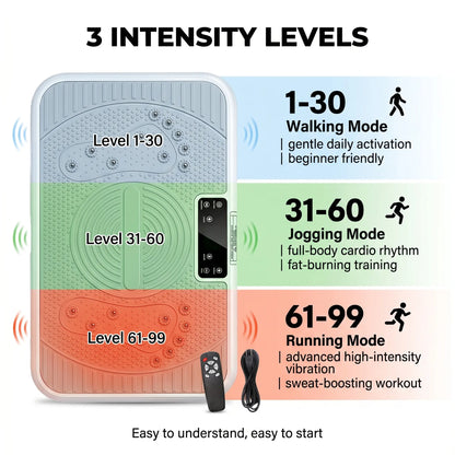 High-Performance Vibration Plate Exercise Machine - Versatile Compact Home Gym Equipment for All Genders with Adjustable Weight Capacity, Three Workout Modes, Remote Control, and Comprehensive Full Body Training for Core and Waist Twisting Exercises
