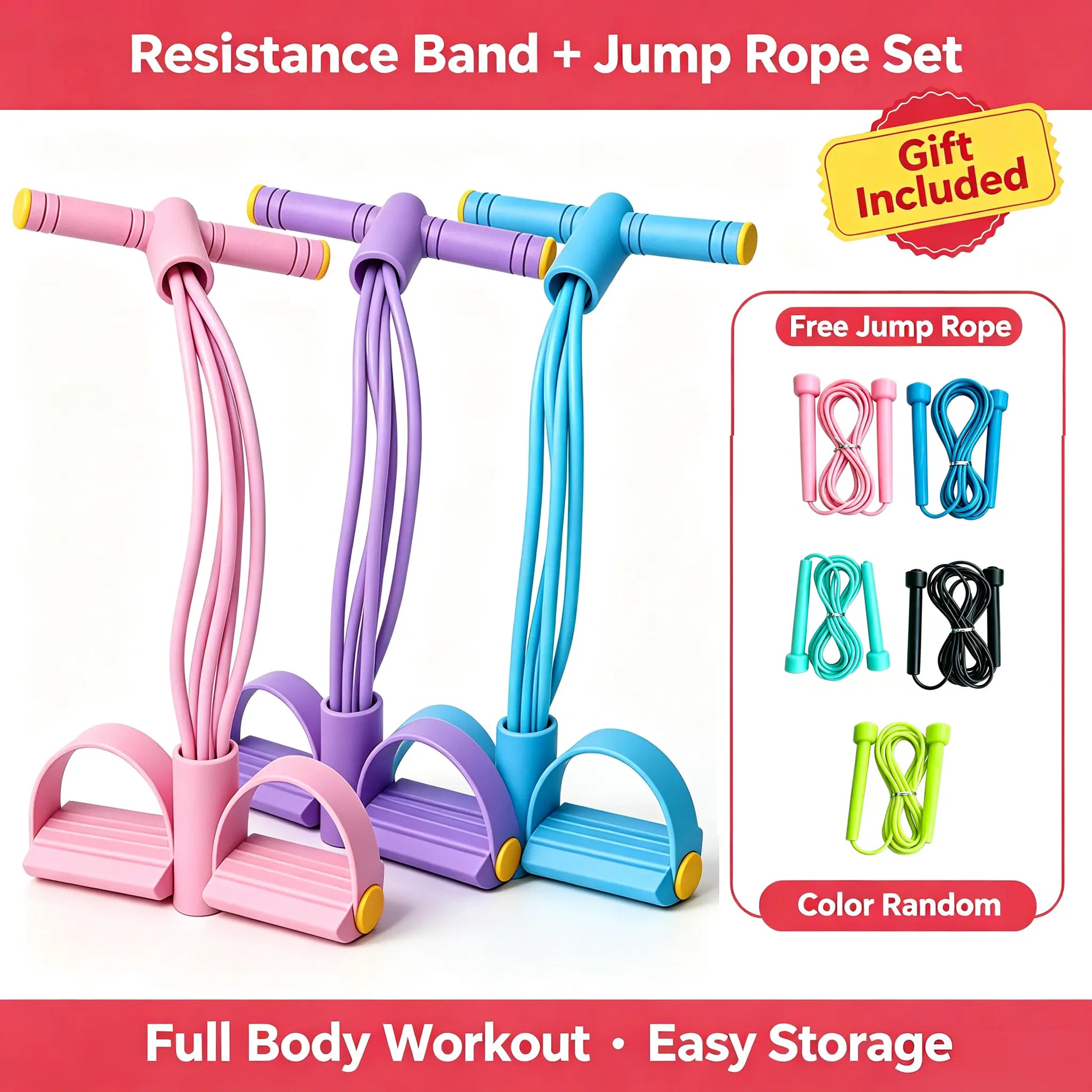 Adjustable Foam Non-Slip Resistance Band for Core and Lower Body Workouts - Portable Strength Training Equipment for Home Fitness