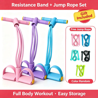 Adjustable Foam Non-Slip Resistance Band for Core and Lower Body Workouts - Portable Strength Training Equipment for Home Fitness