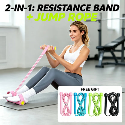 Adjustable Foam Non-Slip Resistance Band for Core and Lower Body Workouts - Portable Strength Training Equipment for Home Fitness