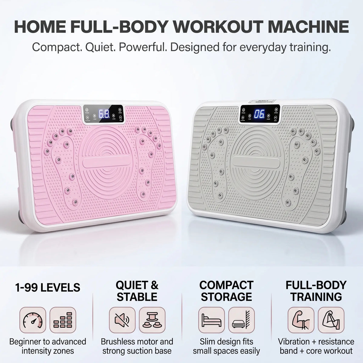 High-Performance Vibration Plate Exercise Machine - Versatile Compact Home Gym Equipment for All Genders with Adjustable Weight Capacity, Three Workout Modes, Remote Control, and Comprehensive Full Body Training for Core and Waist Twisting Exercises