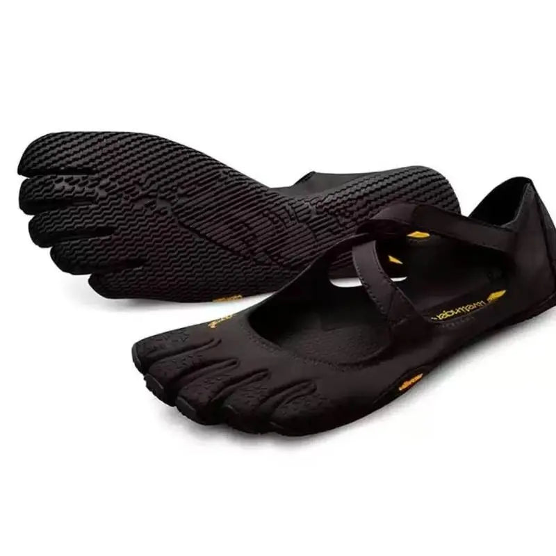 Men's Dance Shoes with 0 Drop Sole, Wide Split Toe Box, Velcro Straps, Non-Slip, Lightweight, Breathable, Flexible, and Comfortable for Gym Training and Indoor Summer Use (Cotton Accents)